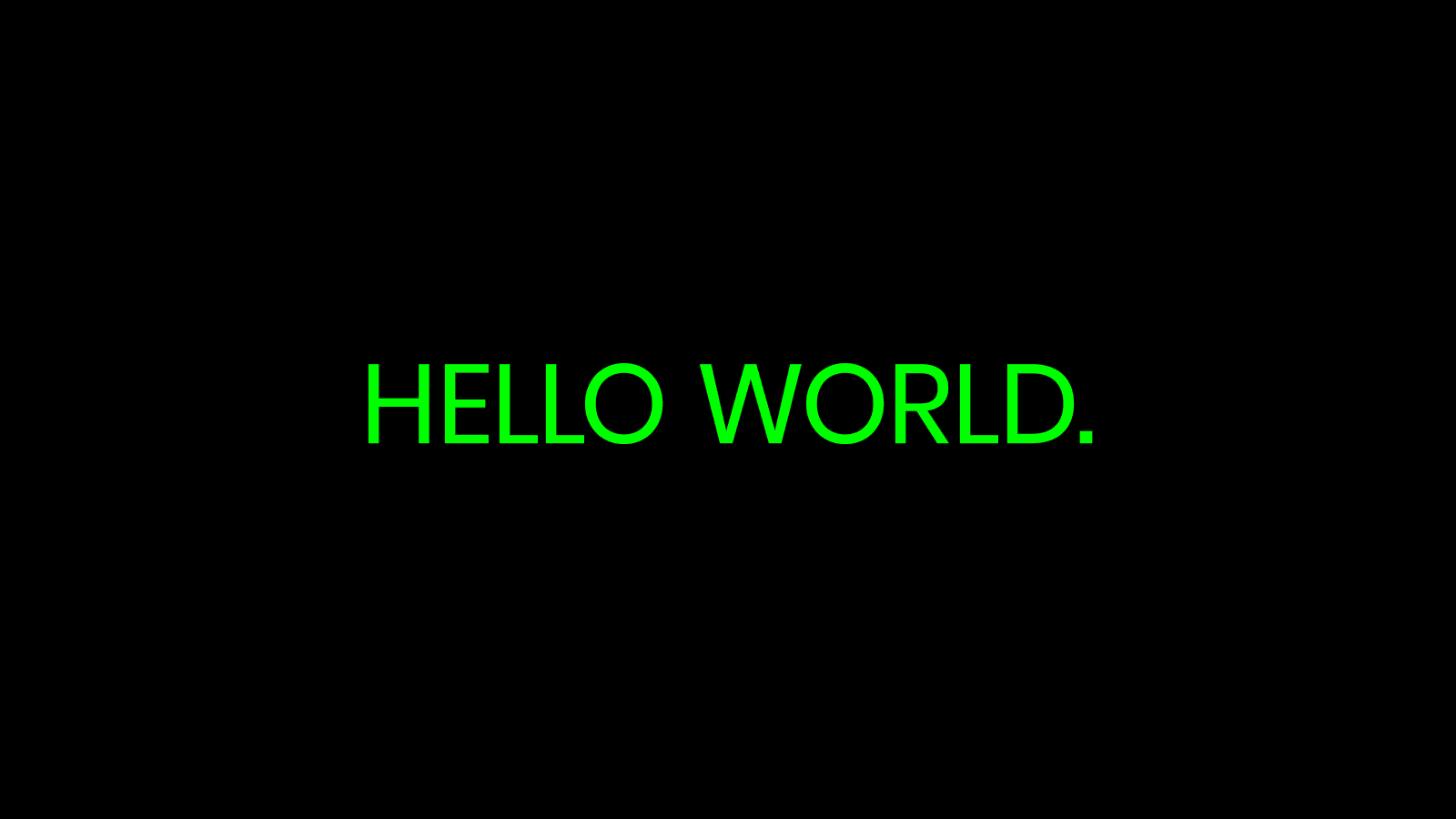 Preview for Hello World